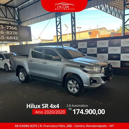 TOYOTA HILUX 2.8 SR 4X4 CD 16V DIESEL 4P AUTOMÁTICO TOYOTA HILUX 2.8 SR 4X4 CD 16V DIESEL 4P AUTOMÁTICO